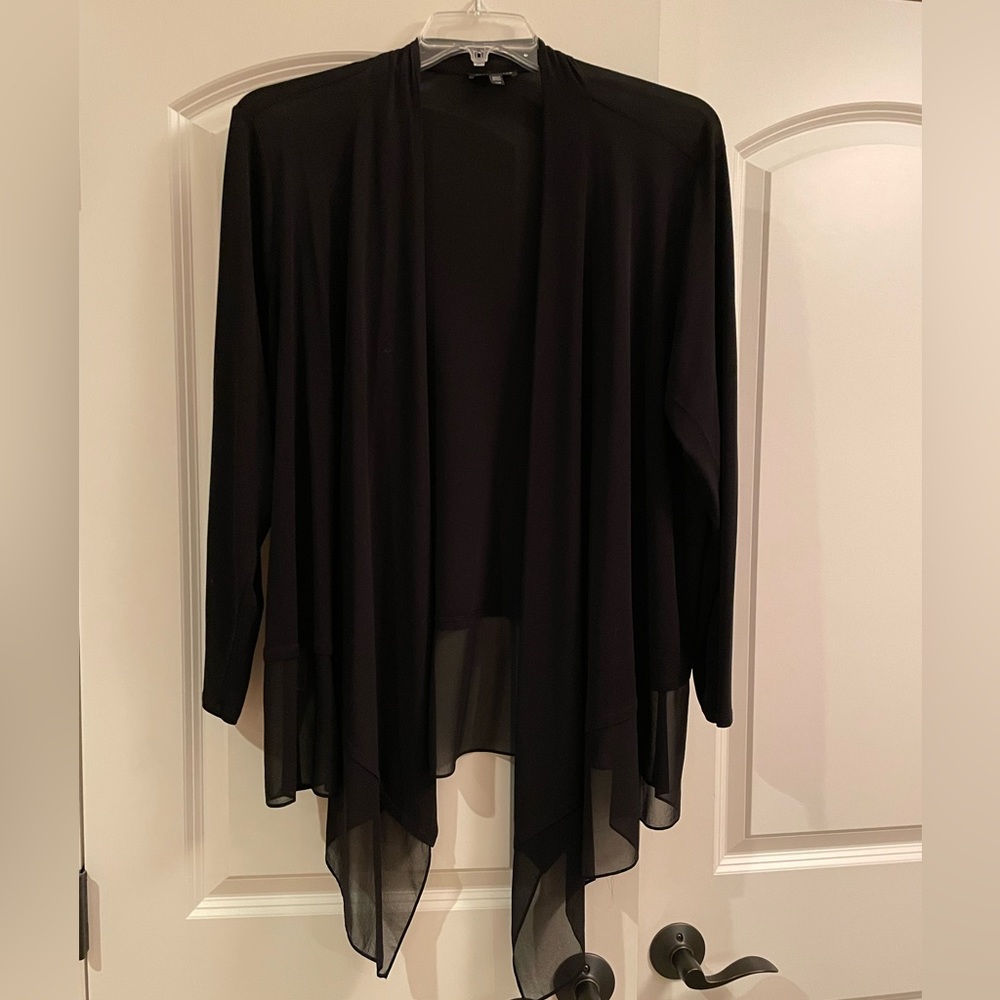 Eileen Fisher silk jersey no close cardigan/jacket - size L